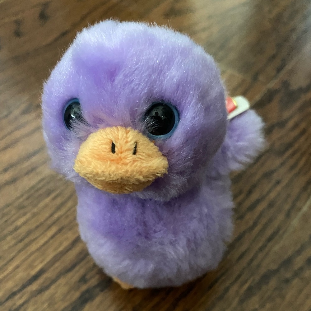 Ty‎ Basket Beanie Baby Boos 3 inch MINI LAVENDAR LAVENDER Purple Chick Duck